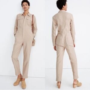 NWT Madewell Garment Dyed Coverall Jumpsuit Avalon Pink Size small
